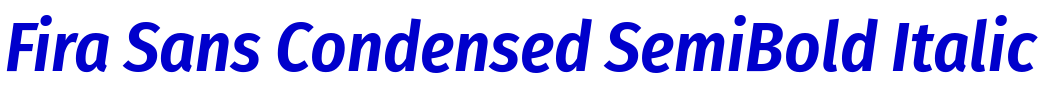 Fira Sans Condensed SemiBold Italic шрифт